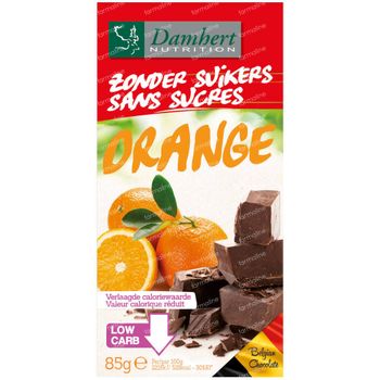 Damhert Chocolade Noir Orange Sans Sucre 85 g