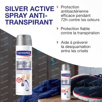 Hansaplast Silver Active Spray Pieds 150 ml