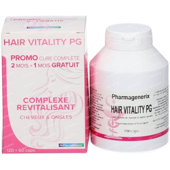 Pharmagenerix Vitalité Des Cheveux 180 capsules