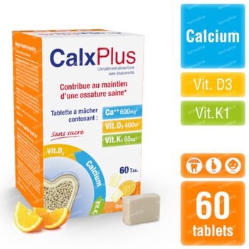 CalxPlus d'Orange Sans Sucre 60 comprimés