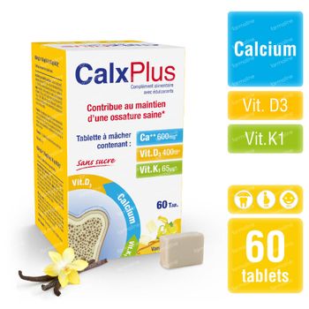CalxPlus Vanille Sans Sucre 60 comprimés