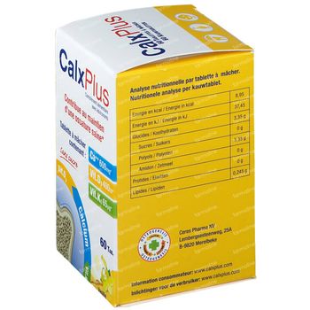 CalxPlus Vanille ohne Zucker 60 tabletten