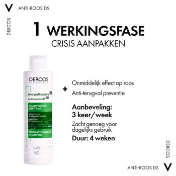 Vichy Dercos Anti Dandruff DS Dermatological Shampoo Normal to Oily Hair 200 ml