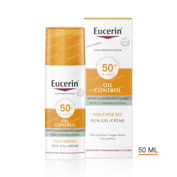Eucerin Sun Oil Control SPF50+ Toucher Sec Gel-Crème Peau à Imperfections et Grasse 50 ml
