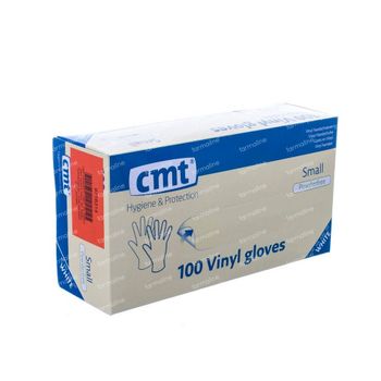 Handschuh CMT Vinyl Weiß Transparant Ohne Pulver km 100 st
