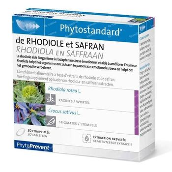 Phytostandard Safraan - Rhodolia 30 tabletten