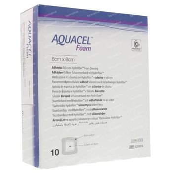 Aquacel Foam Adh 8x8cm 420804 10 st