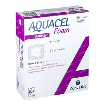 Aquacel Foam Adh 8x8cm 420804 10 st