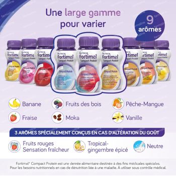Fortimel Compact Protein Pêche - Mangue 4x125 ml