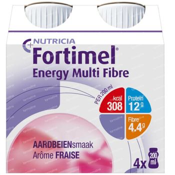 Fortimel Energy Multifibre Fraise 4x200 ml