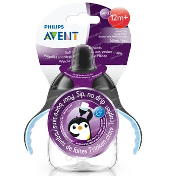 Avent Gobelet Anti-Fuite Pinguin +12m 260 ml