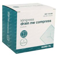 Klinion Drain Kompres 5 x 5 cm 100 stuks