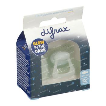Difrax Sucette Sleepy Timo Natural Glow in the Dark 12 Moins+ 1 pièce