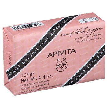 Apivita Rose & Black Pepper Natural Soap 125 g