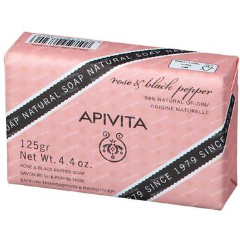 Apivita Rose & Black Pepper Natural Soap 125 g