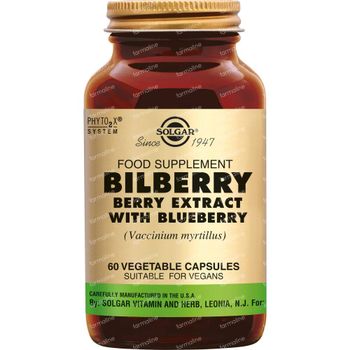 Solgar Bilberry Berry Extract 60 capsules