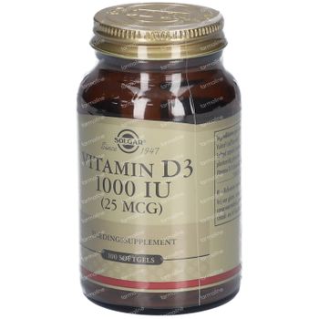 Solgar Vitamin D-3 25Mcg/1000IU 100 softgels