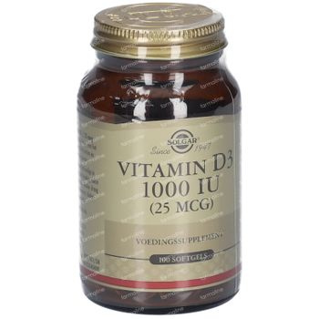 Solgar Vitamin D-3 25Mcg/1000IU 100 softgels
