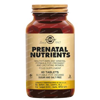 Solgar Prenatal Nutrients 60 comprimés