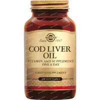 Solgar Cod Liver Oil 250 gélules souples