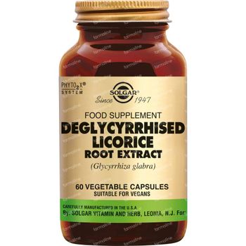Solgar Licorice Root Deglycyrrhised Extract 60 capsules