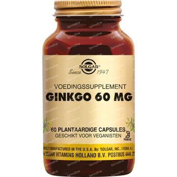 Solgar Ginkgo 60Mg 60 capsules