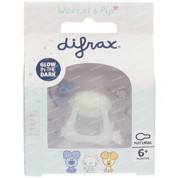 Difrax Sucette Natural Woezel&Pip +6M 1 pièce