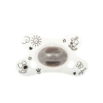 Difrax Sucette Natural Woezel&Pip 0-6 M 1 pièce