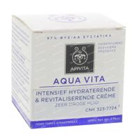 Apivita Aqua Vita Hydraterende Rijke Crème Zeer Droge Huid 50 ml crème