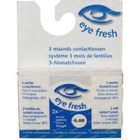 Eye Fresh 3 Mois Lentilles Mensuelles 2-pack -6,00 2 lentilles