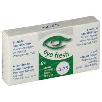 Eye Fresh Lentilles Mensuelles Souples 6-pack  -2,75 1 pièce