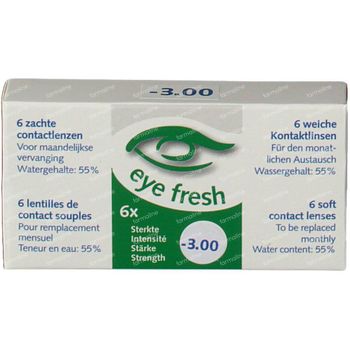 Eye Fresh Lentilles Mensuelles Souples 6-pack  -3,00 1 pièce