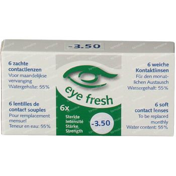 Eye Fresh Lentilles Mensuelles Souples 6-pack  -3,50 6 st