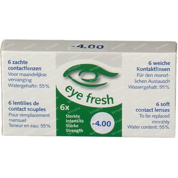 Eye Fresh Lentilles Mensuelles Souples 6-pack  -4,00 1 pièce
