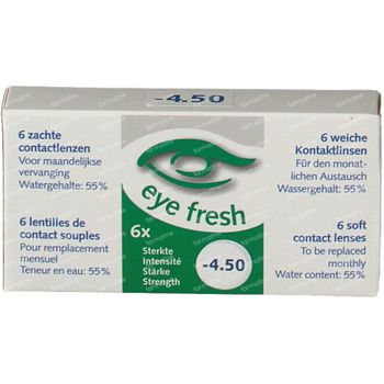 Eye Fresh Lentilles Mensuelles Souples 6-pack  -4,50 1 pièce