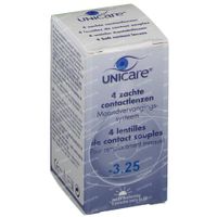 Unicare Souple Lentilles Mensuelles -3,25 4 lentilles