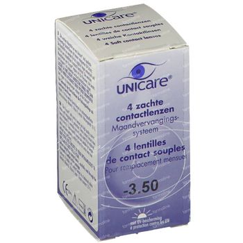 Unicare Souple Lentilles Mensuelles -3,50 4 st