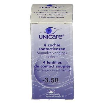 Unicare Souple Lentilles Mensuelles -3,50 4 st