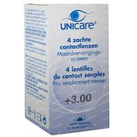 Unicare Weiche Monatslinsen +3.00 4 kontaktlinsen