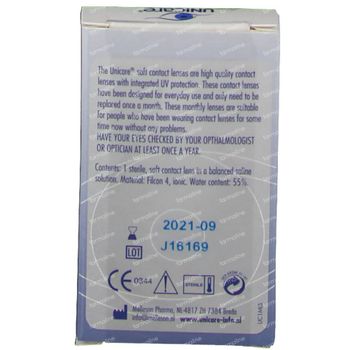 Unicare Souple Lentilles Mensuelles -4,00 1 lentilles