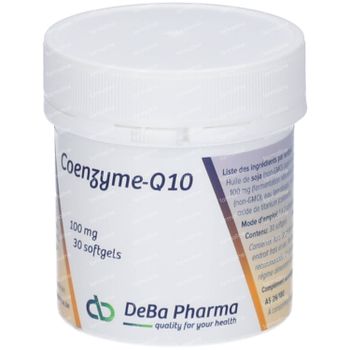 Deba Coenzyme Q10 100mg 30 capsules