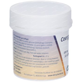 DeBa Pharma Coenzyme Q10 100mg 30 capsules