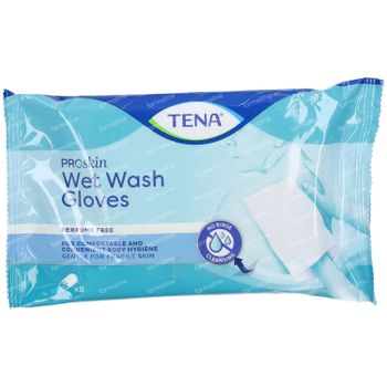 TENA Wet Wash Gloves 8 st