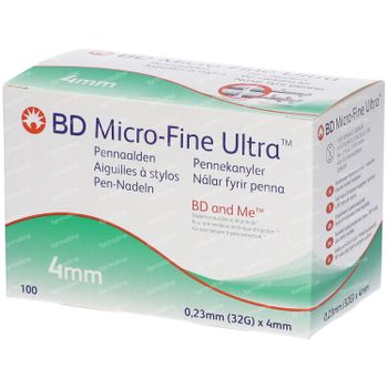 BD Micro-Fine+ Ultra Pennaald 4 mm 100 st