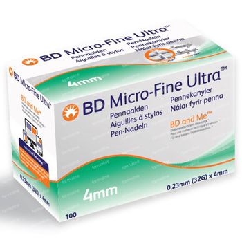 BD Micro-Fine+ Ultra Pennaald 4 mm 32g 100 st