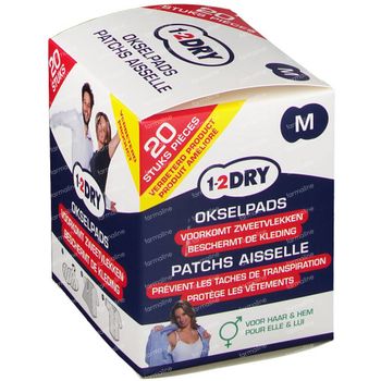 1-2DRY Patches Aiselle Blanc Medium 20 pièces