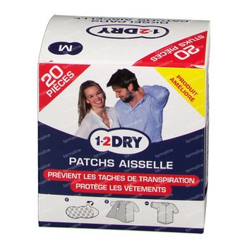 1-2DRY Patches Aiselle Blanc Medium 20 pièces