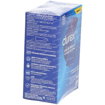Durex® Originals Classic Natural Préservatifs 20 préservatifs