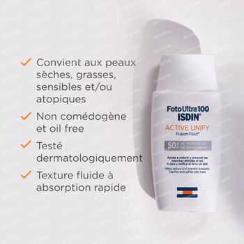 ISDIN UV Care FotoUltra Active Unify Fusion Fluid SPF50+ 50 ml