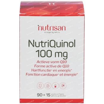 Nutrisan Nutriquinol 100 mg + 15 Caps Gratuit 90+15 gélules souples